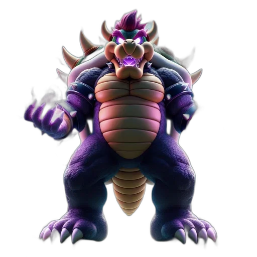 dragon, creature, animal, concept art, 3d render, enormous, purple, stands transparent PNG cut-out
