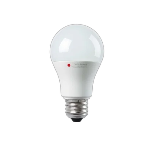 3d render, white, light, bulb, reflective, surface, red, dot transparent PNG cut-out