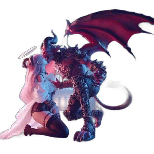 dragon, creature, concept art, fantasy art, pixel art, vaporwave, dark, red transparent PNG cut-out