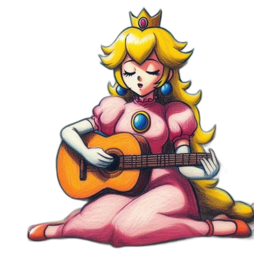 dress, crown, weapon, animal, pixel art, concept art, vaporwave, watercolor transparent PNG cut-out