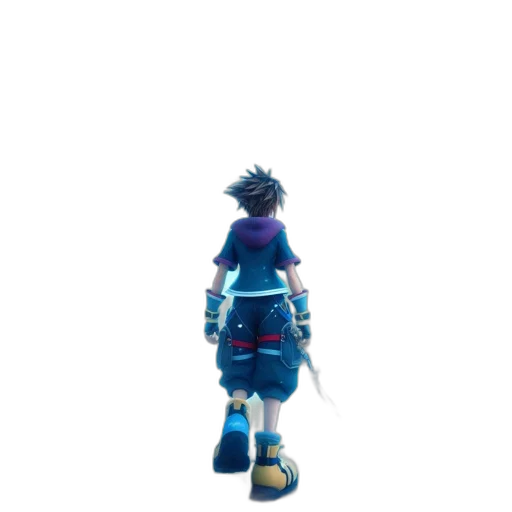 weapon, jacket, robot, staff, 3d render, concept art, pixel art, vaporwave transparent PNG cut-out