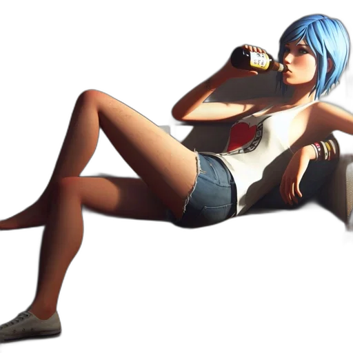 furniture, robot, bottle, dress, concept art, 3d render, anime, photorealistic transparent PNG cut-out
