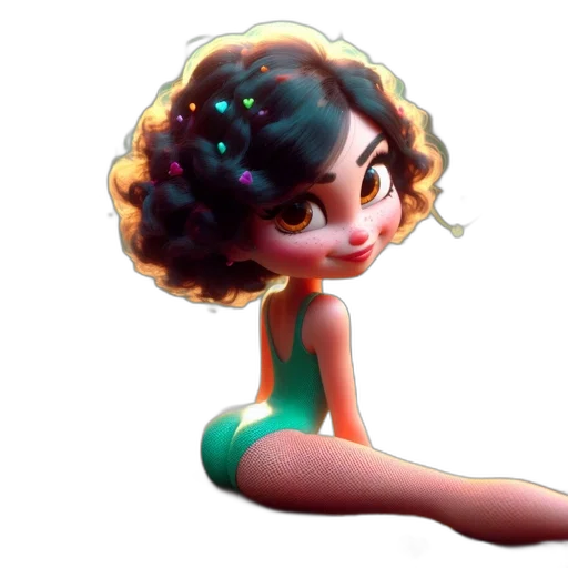 dress, cartoon, 3d render, concept art, fantasy art, underwater, digital, illustration transparent PNG cut-out
