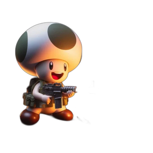 weapon, robot, hat, animal, 3d render, concept art, pixel art, cartoon transparent PNG cut-out
