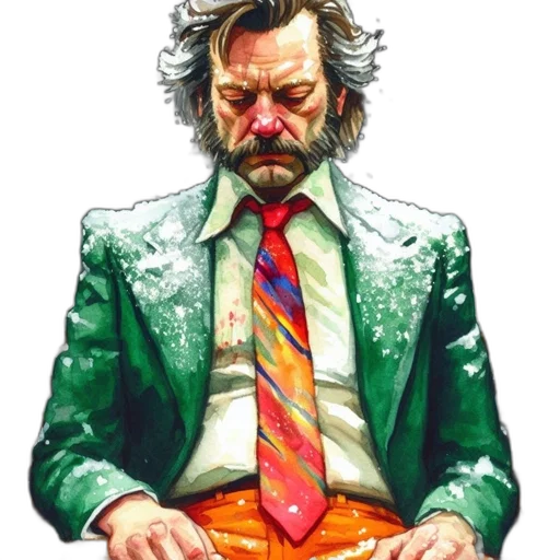 jacket, face, staff, concept art, comic book art, pixel art, photorealistic, green transparent PNG cut-out