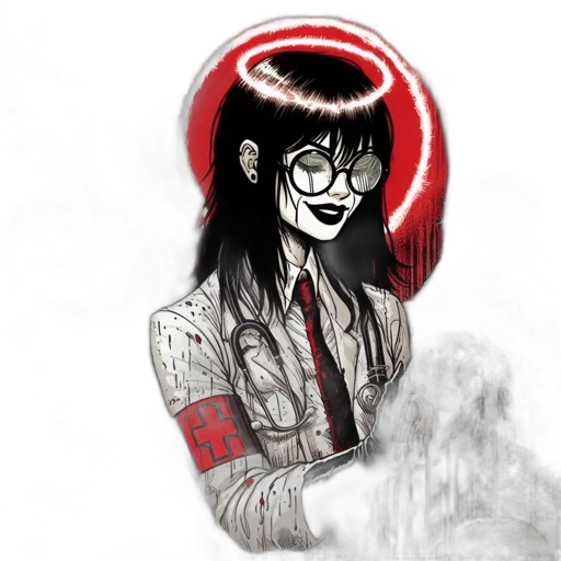 jacket, staff, mask, face, concept art, comic book art, cartoon, anime transparent PNG cut-out