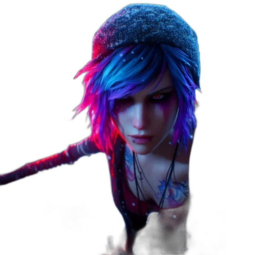 sword, weapon, hair, staff, cyberpunk, concept art, photorealistic, fantasy art transparent PNG cut-out