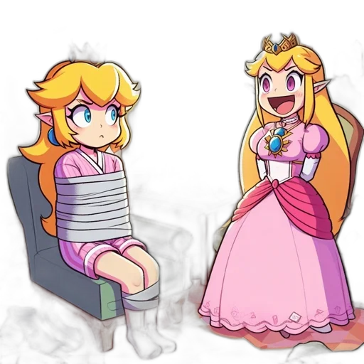 dress, crown, furniture, concept art, pixel art, vaporwave, 3d render, fire transparent PNG cut-out