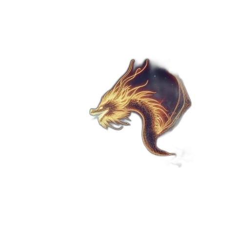 dragon, creature, animal, mask, fantasy art, pixel art, concept art, 3d render transparent PNG cut-out