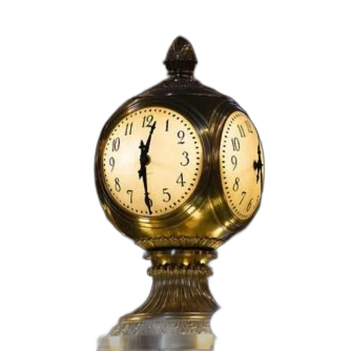 vintage, clock, roman, numerals, decorative, base, stands, illuminated transparent PNG cut-out
