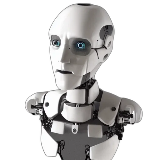 robot, 3d render, cyberpunk, concept art transparent PNG cut-out