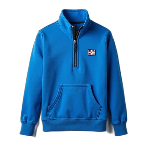 jacket, blue, kid, fleey, zip, pullover, top, contrastal transparent PNG cut-out