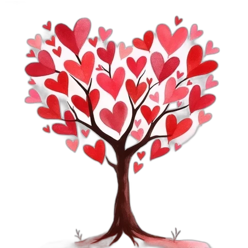 tree, concept art, photorealistic, red transparent PNG cut-out