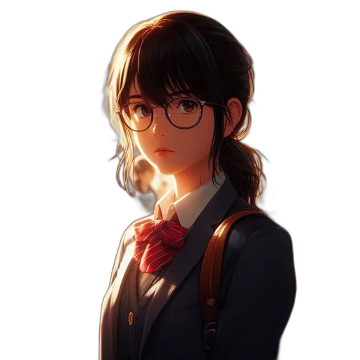 face, staff, jacket, crown, anime, pixel art, cartoon, photorealistic transparent PNG cut-out