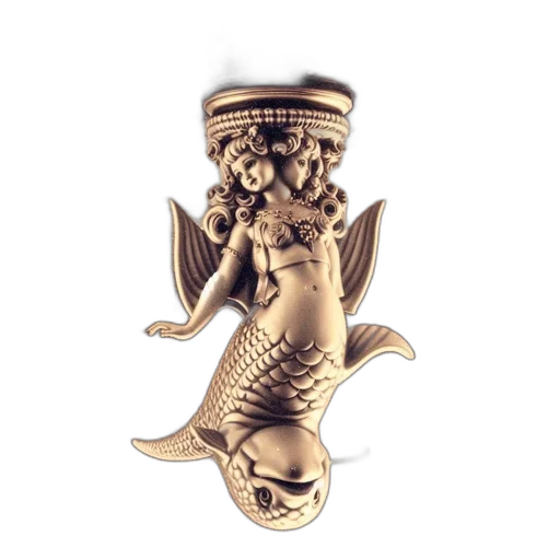 jewelry, staff, crown, dragon, 3d render, concept art, fantasy art, underwater transparent PNG cut-out