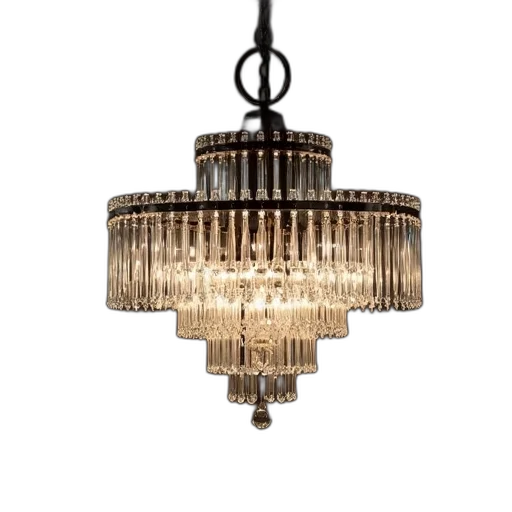 3d render, earth tones, modern, chandelier, geometric, design, featuring, black transparent PNG cut-out
