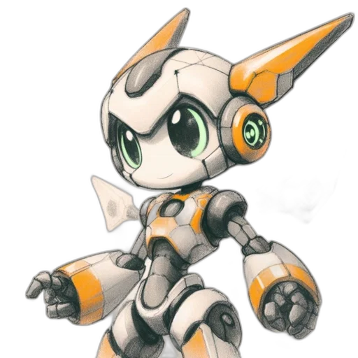 robot, concept art, 3d render, cartoon transparent PNG cut-out