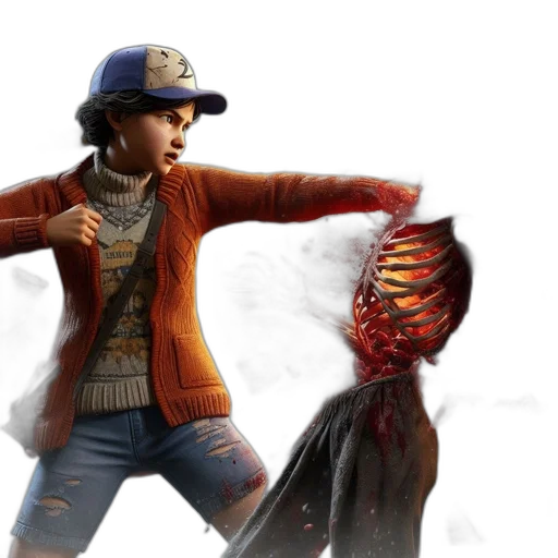 concept art, photorealistic, fantasy art, teenage, girl, clad, blue, cap transparent PNG cut-out