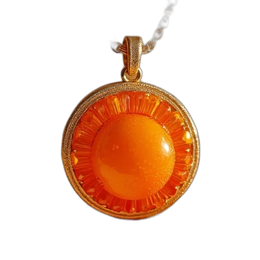 jewelry, pendant, noemi, gold, orange transparent PNG cut-out