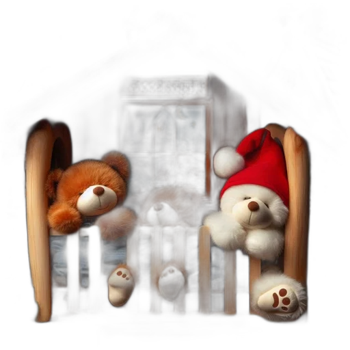 furniture, concept art, 3d render, photorealistic, fantasy art, forest, snow, cozy transparent PNG cut-out