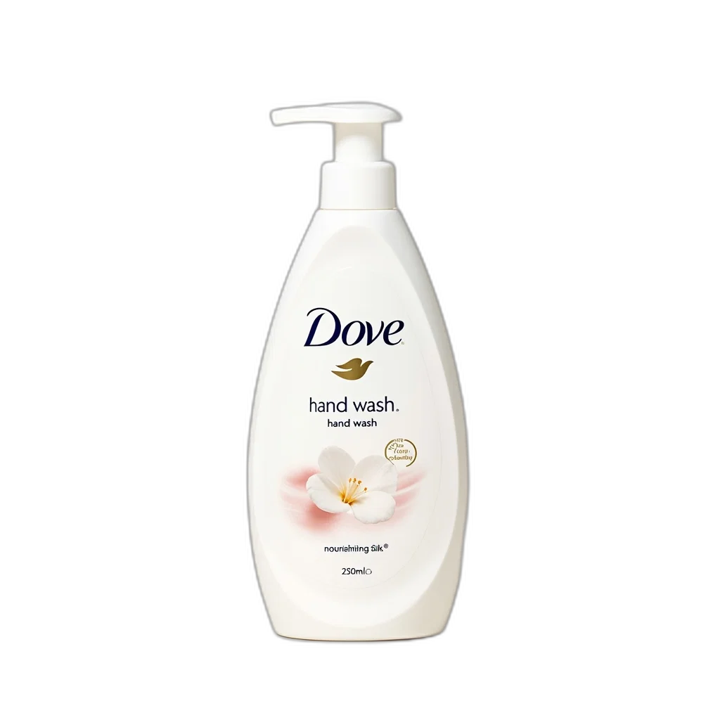 bottle, close-up, image, dove, hand, wash, white, cap transparent PNG cut-out