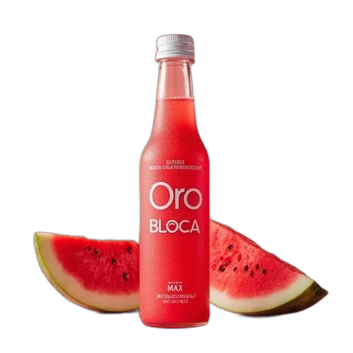 bottle, food, oro, bloca, max, watermelon, flavor transparent PNG cut-out
