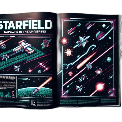 concept art, outer space, spread, starfield, explore, universe, displays, 80s-styled transparent PNG cut-out