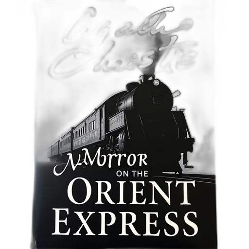 cover, book, agatha, christie, murder, orient, express, black transparent PNG cut-out