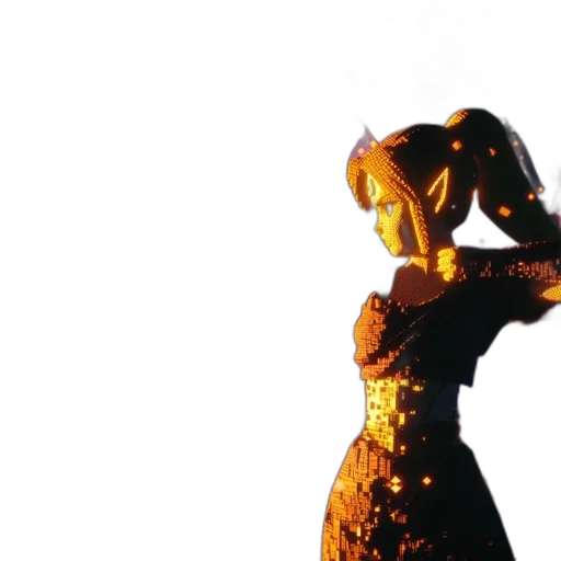 dress, crown, mask, jewelry, 3d render, underwater, outer space, fire transparent PNG cut-out