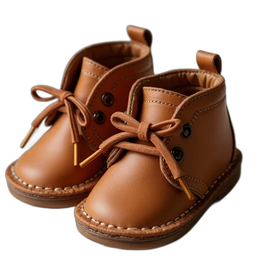 shoes, 3d render, pair, baby transparent PNG cut-out
