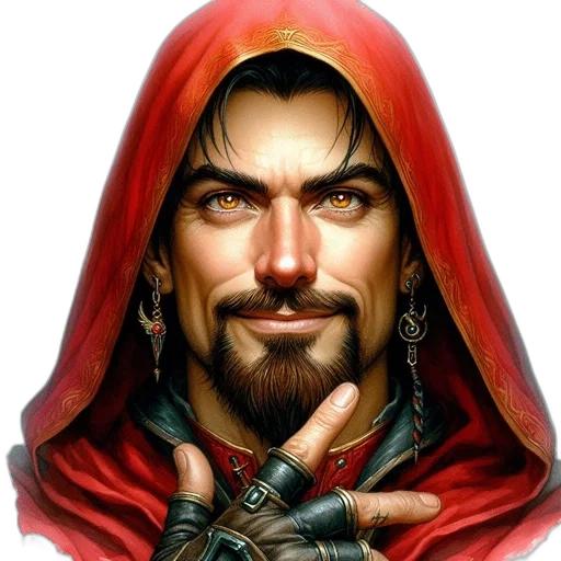 face, mask, fantasy art, photorealistic, comic book art, concept art, red, individual transparent PNG cut-out
