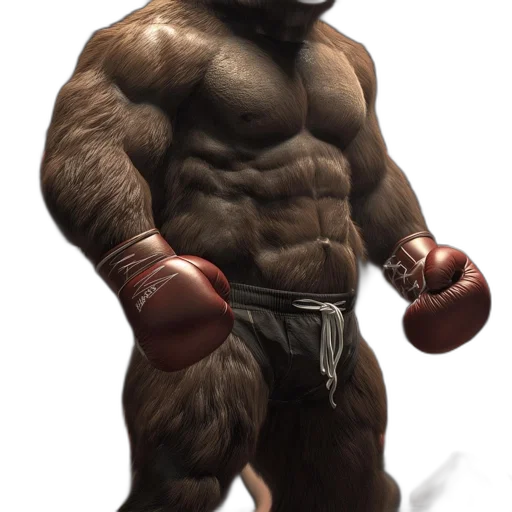 animal, creature, concept art, photorealistic, fantasy art, 3d render, muscular, bear transparent PNG cut-out