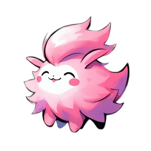 hair, creature, animal, staff, concept art, pixel art, watercolor, vaporwave transparent PNG cut-out