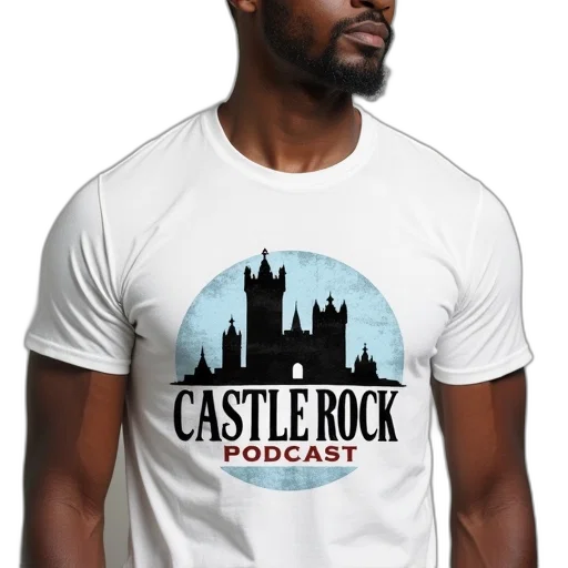 fantasy art, man, wearing, white, t-shirt, graphic, design, featuring transparent PNG cut-out