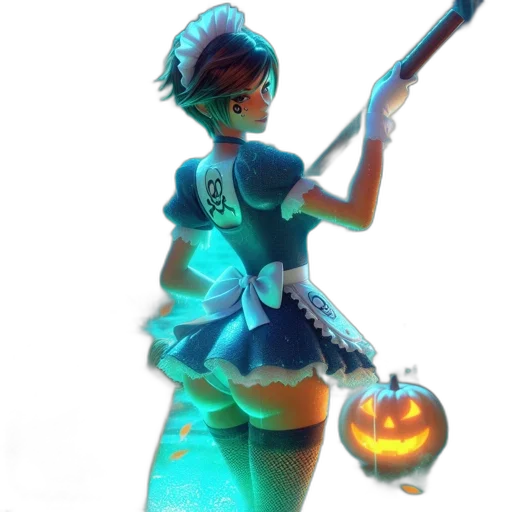 staff, weapon, dress, mask, concept art, fantasy art, pixel art, 3d render transparent PNG cut-out