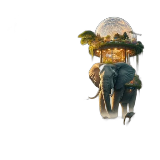 umbrella, hat, mask, creature, concept art, 3d render, fantasy art, photorealistic transparent PNG cut-out