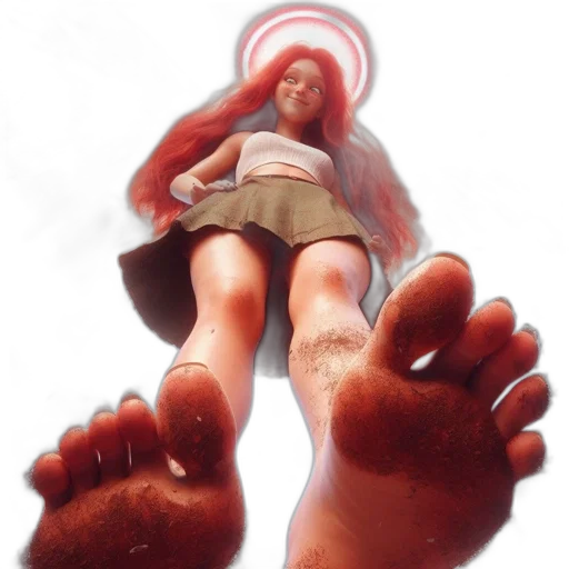 shoes, creature, photorealistic, 3d render, oil painting, concept art, angelic, figure transparent PNG cut-out