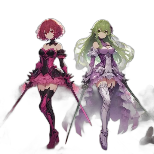 sword, weapon, concept art, fantasy art, pixel art, anime, monochrome, dark transparent PNG cut-out