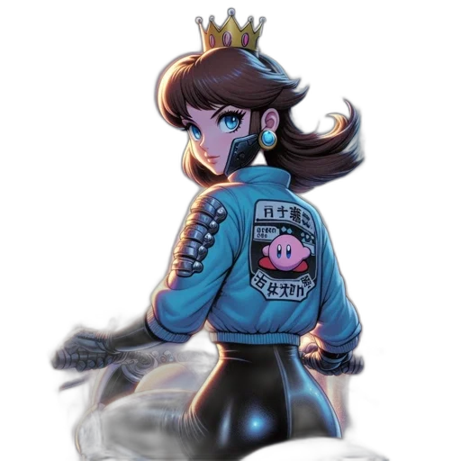 crown, jacket, staff, robot, concept art, fantasy art, watercolor, cartoon transparent PNG cut-out