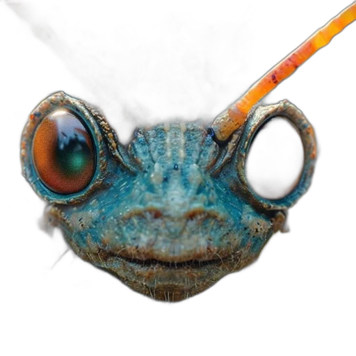 staff, animal, dragon, creature, photorealistic, 3d render, concept art, close-up transparent PNG cut-out