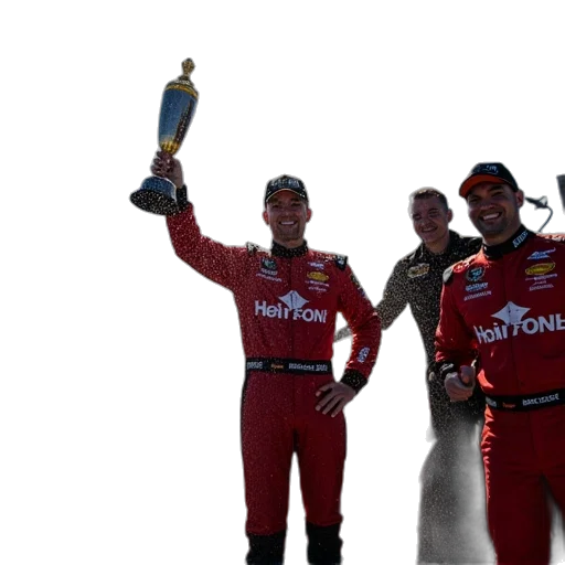victory, showered, crew, members, during, nascar, cup, event transparent PNG cut-out