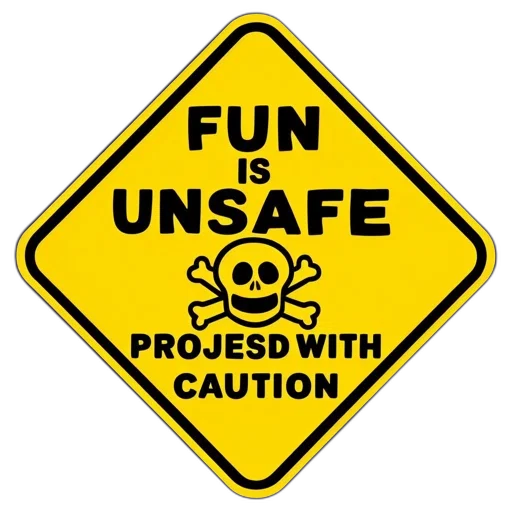 weapon, underwater, yellow, diamond-shaped, sign, warns, fun, unsafe transparent PNG cut-out