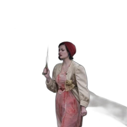 umbrella, staff, sword, dress, concept art, 3d render, photorealistic, vaporwave transparent PNG cut-out