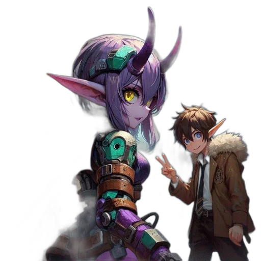 weapon, staff, dragon, robot, concept art, fantasy art, anime, pixel art transparent PNG cut-out