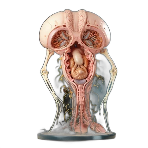 mask, creature, face, 3d render, concept art, detailed, model, anatomical transparent PNG cut-out