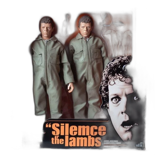 image, displays, box, containing, silence, lambs, action, figure transparent PNG cut-out
