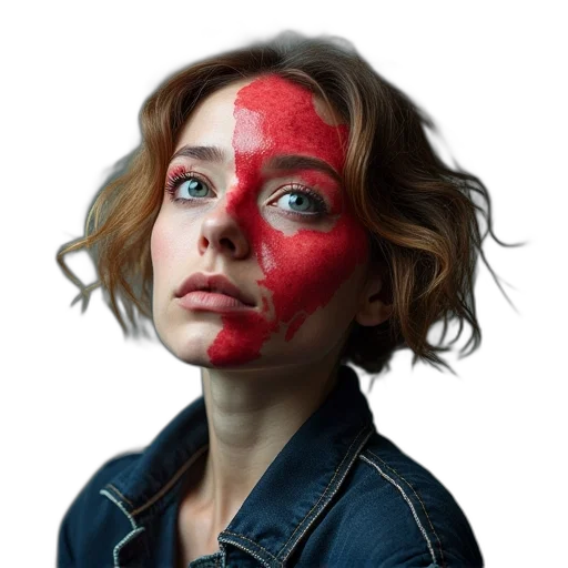 face, mask, jacket, crown, photorealistic, concept art, oil painting, comic book art transparent PNG cut-out