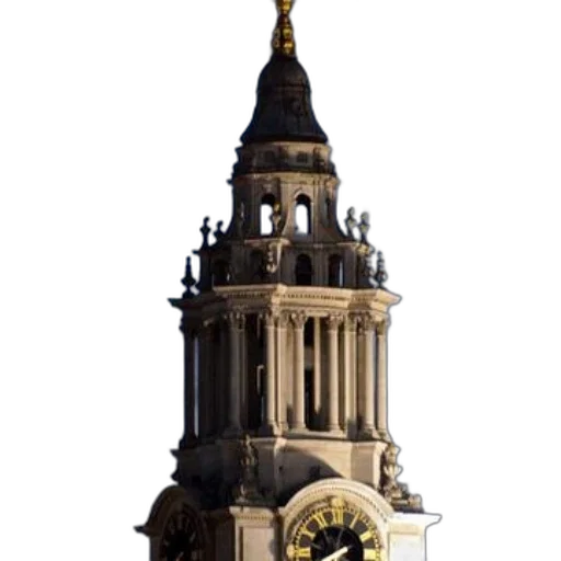 building, crown, staff, 3d render, concept art, photorealistic, tall, clock transparent PNG cut-out