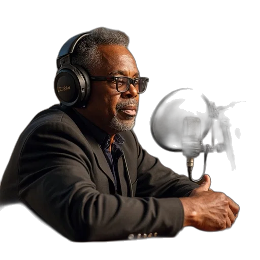 staff, concept art, photorealistic, podcasting, voice, church, podcast, fred transparent PNG cut-out