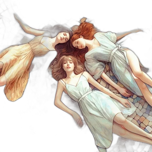 dress, photorealistic, concept art, watercolor, fantasy art, earth tones, pastel, golden transparent PNG cut-out